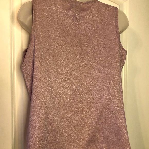 Susan Graver PINK GLITTER Sleeveless Top Sz Small - Picture 10 of 11